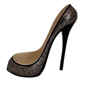 Wild Eye Designs Wine Bottle Stiletto Holder High Heel Shoe Sparkle Bling